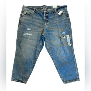 Old Navy Women’s 20 High-Rise Slouchy Taper Jeans Button Fly Distressed NWT